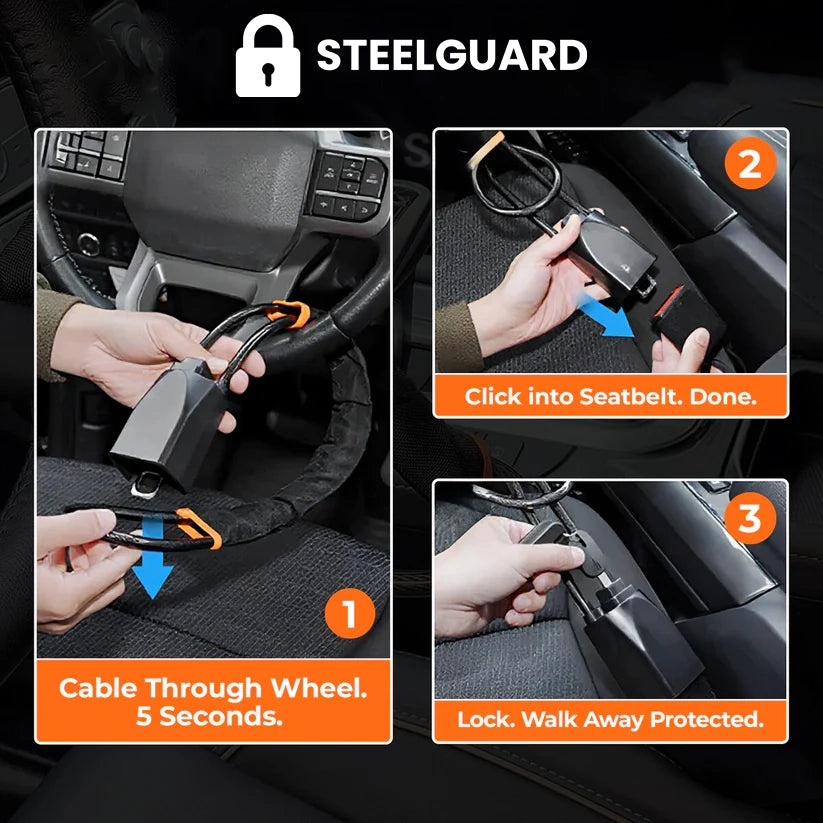 SteelGuard™ Steering Wheel Lock