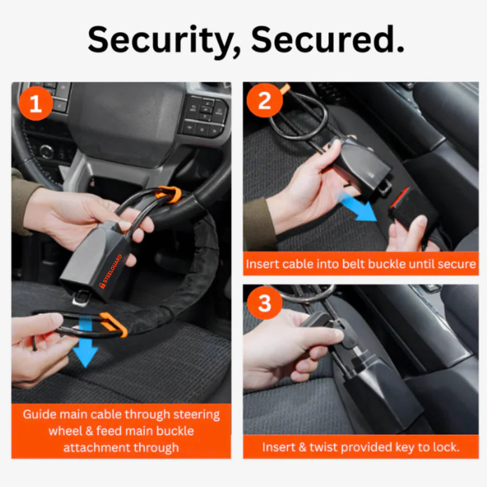 SteelGuard™ Steering Wheel Lock